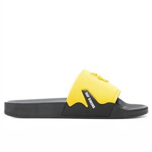 NEW RAF SIMONS men's astra slide in black / yellow